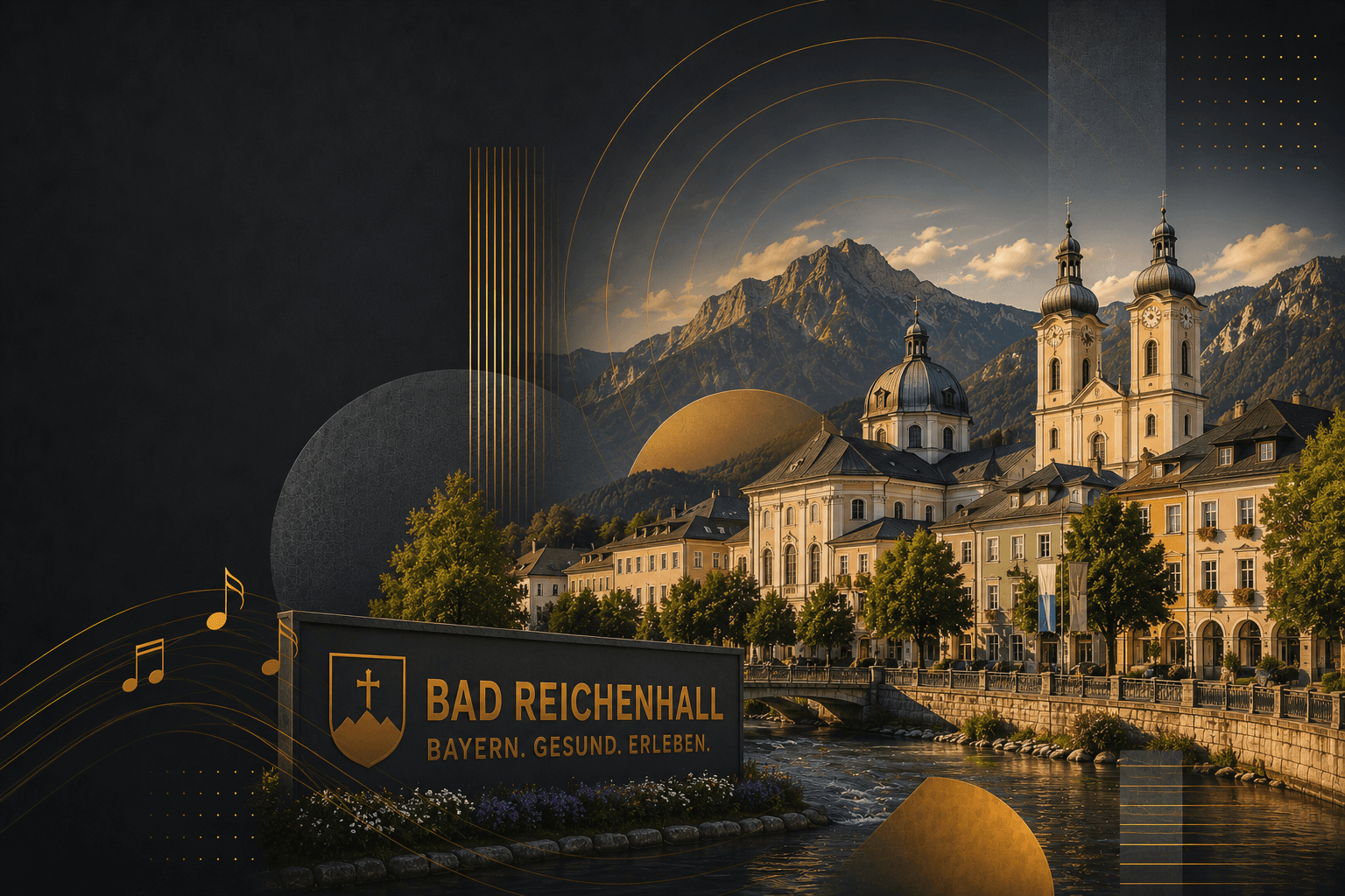 Abstraktes Bild der Bad Reichenhaller Sehenswürdigkeiten